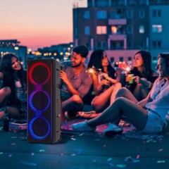 Triple 10″ Woofer Bluetooth Speaker Rechargable Party Sound FM Karaok DJ AUX TWS