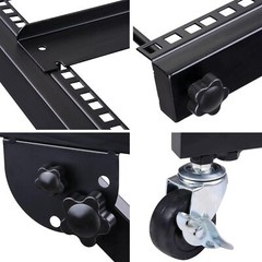 9U12U/16U Rack Mount Mixer Case Stand Studio Equipment Cart Stage Amp DJ Rolling