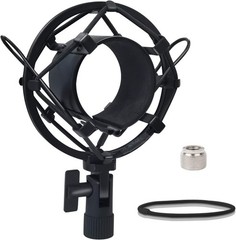 SUUNTOK Shock Mount Microphone Holder Anti-Vibration Suspension MSM03, Black