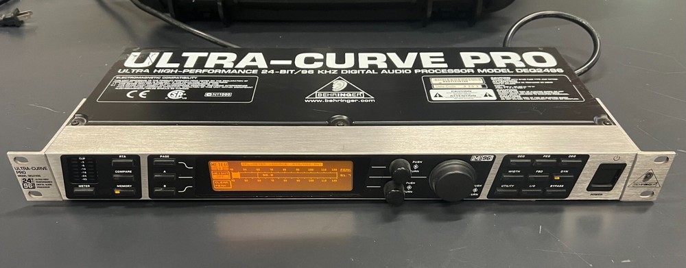 Behringer DEQ2496 Ultracurve Pro Ultra-High Precision 24-Bit Equalizer -…
