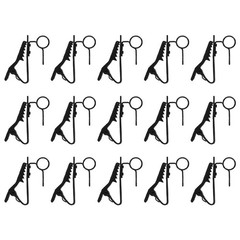 15 Pcs Microphone Clamp Clips for Wireless Mics Collar Lavalier Replacement