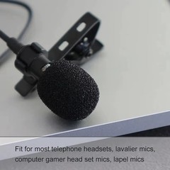 5-200PCs microphone windscreen sponge cover headset mic foam cover protective