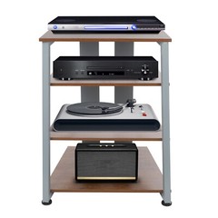 4-Layers AV Media Stand Stereo Stand Media Holder w/ Storage Shelves 110.23 lbs