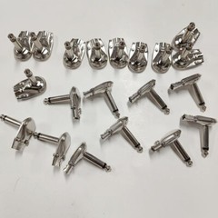20/40pc For Pancake 1/4″ 6.35mm Right Angle 90 Degree Mono Male Jack Plugs HOT