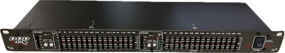 DOD SR430Qx, Stereo 15 Band Graphic Equalizer, Eq, Rack – (Not Tested)