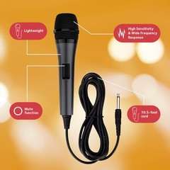 Wired Microphone for Karaoke, (Black) – Unidirectional Dynamic Vocal Micropho…