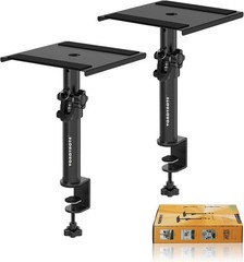 Desktop Clamp 2 Set Speaker Stand Short Studio Monitor Height Adjustable Musical