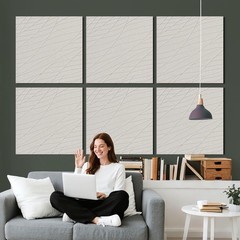 6 Pack Minimalist Acoustic Panels 23.6×23.6 Inch Sound Absorbing Wall Decor for