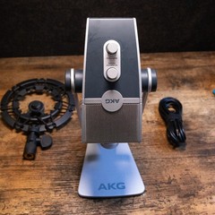 AKG Lyra Microphone 192 kHz for Podcast Studio Music Video: C44USB w/ Shockmount