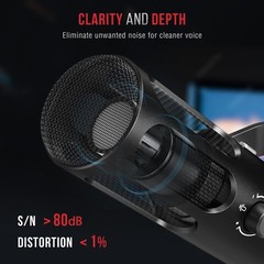 XLR/USB Podcast Dynamic Microphone for Streaming, Studio XLR Microphone, PC