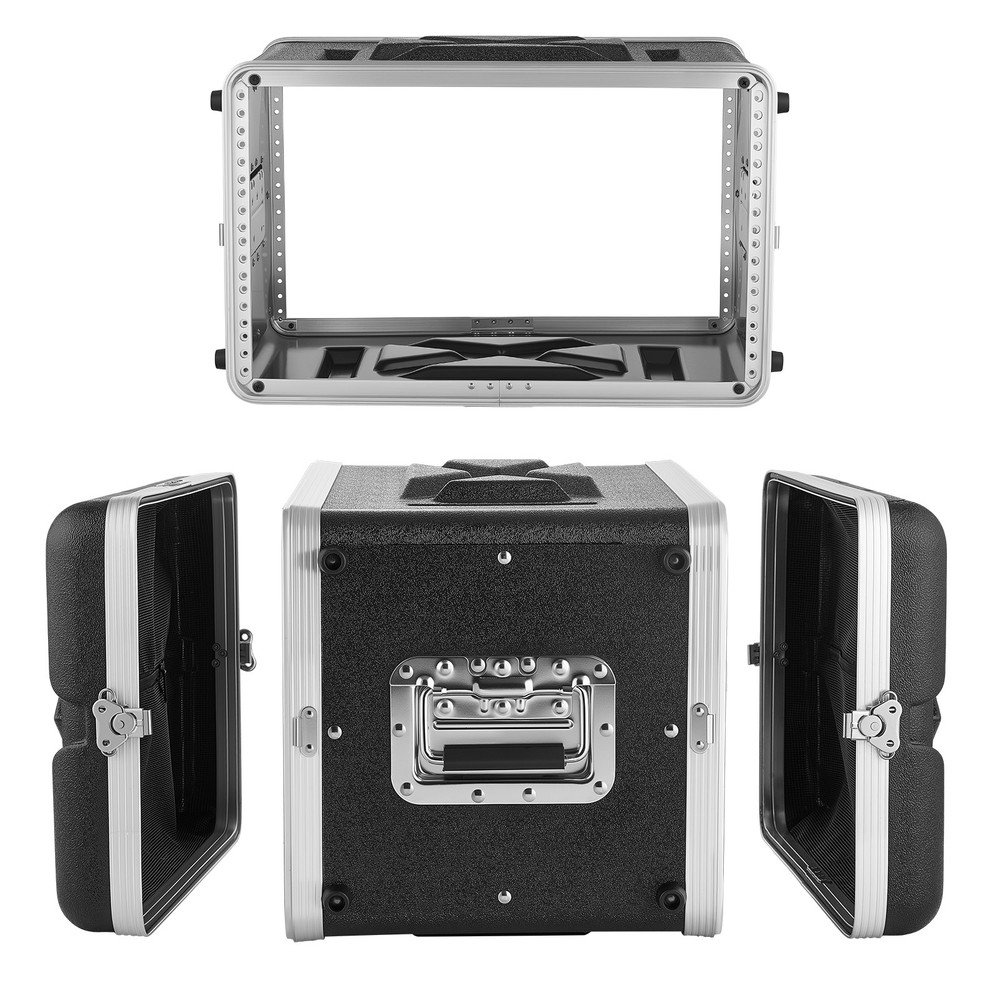 VEVOR 6U Rack Case Server Rack Cabinet 12.2in DepthABS Construction with Latches