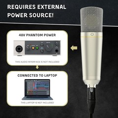 MA 67 Studio Condenser Microphone 34mm Gold Diaphragm Capsule Large Diaphragm