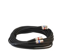 ADC203K 50’x6/12mm 24AWG Dual XLR Females to Dual XLR Males Balanced Audio Cable
