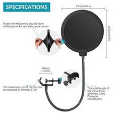 Neewer Microphone Pop Filter Studio Wind Screen Mask Shield Blue Yeti NEW Boxed
