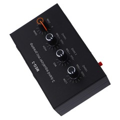 Microphone Preamplifier Compact Adjustable Gain For Studio Use Black Recommended