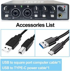 USB Audio Interface, 24-Bit/192kHz Plug & Play Recording Sound Card | 24-Bit/…