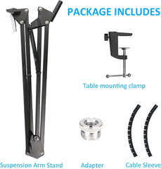 Hyperx Solocast Mic Boom Arm Stand – Professional Adjustable Scissor Microphone