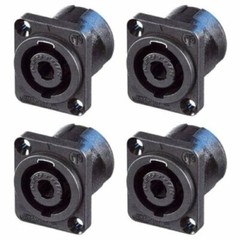 4 x Neutrik NL4MP 4 Pole Speakon Chassis Panel Mount Connector Speaker Terminal