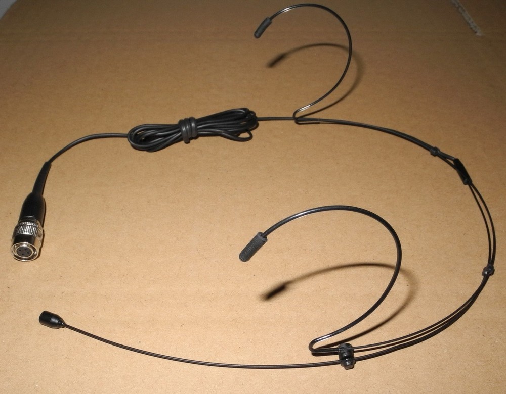 Black Headset Microphone for Audio-Technica Wireless Professional Body Pack Mics