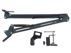 Chromacast 28″ Black Adjustable Arm Scissor Desk Foldable Microphone Stand