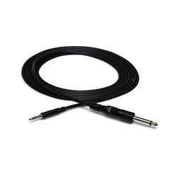 Hosa Mono Interconnect 1/4 in TS to 3.5 mm TRS (5-Ft)