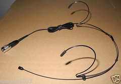 Black Headset Microphone for Audio-Technica Wireless Professional Body Pack Mics