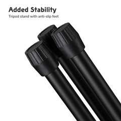 360° Rotating Microphone Stand Dual Mic Clip Boom Arm Foldable Tripod Holder