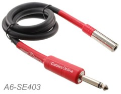 3ft 1/4″ Mono TS Male to Female Speaker Audio Extension 14AWG 9.2mm OD Cable