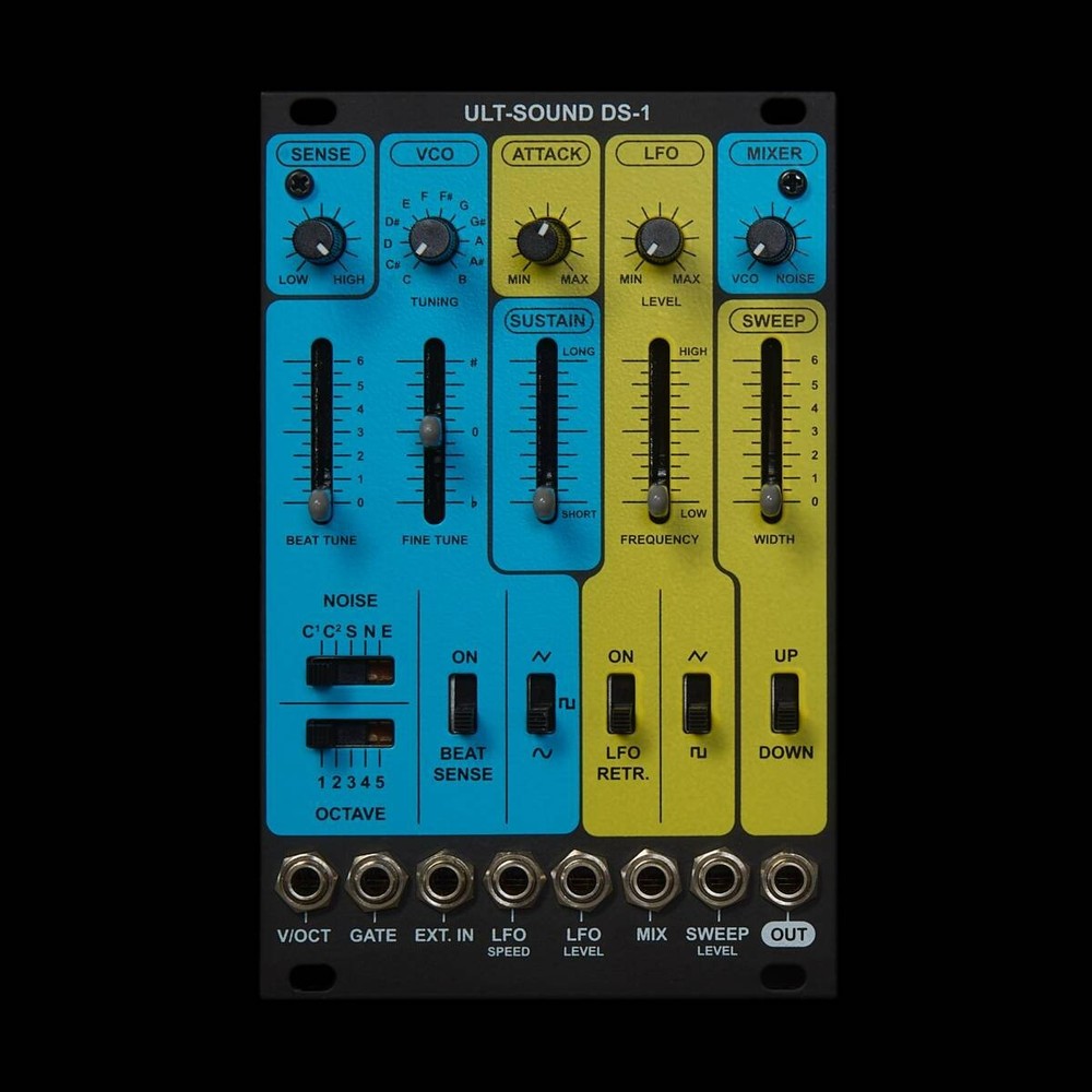 ULT-SOUND DS-1 Drum Synthesizer Module Yellow Blue Version Used from Japan