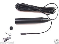 XLR 3-Pin Clip-On Lapel Lavalier Microphone 195″ 5m Cable Phantom Power Mic