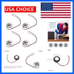 4 Pack 1W 8 Ohm 15mm Diameter Mini DIY Magnetic Speaker Internal Replacement …