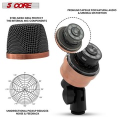 5Core Tabla Microphone Set Uni-Directional XLR Kick Snare Instrument Mic