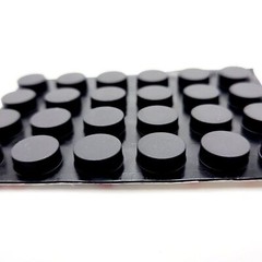 1/2″ Wide Round Rubber Stick on Feet 3/16″ Thick 3M Adhesive Backed Sheet of 24