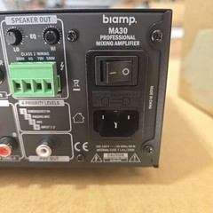 BiAmp MA30 30Watts Single Channel Mixing Amplifier Compact 9.5” Housing