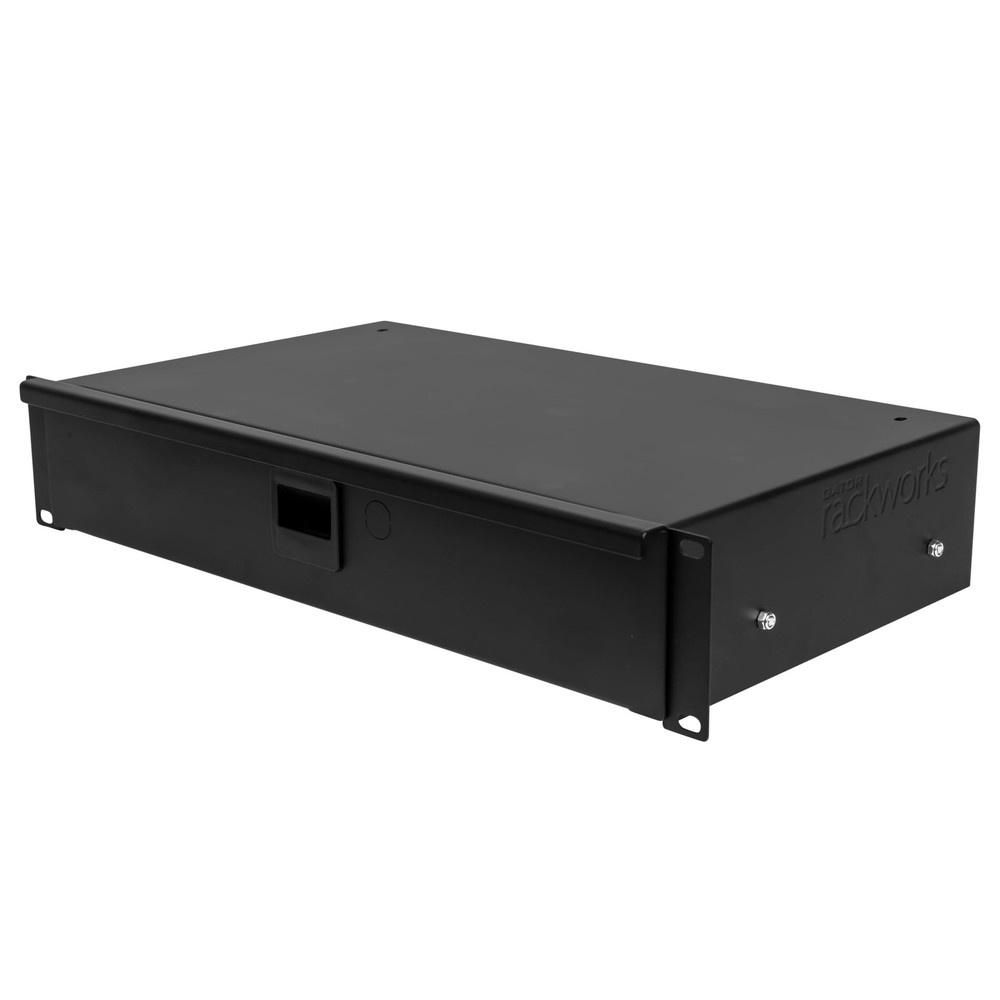 Gator Rackworks Shallow 2U Rack Mount Drawer Space – Shallow, Black