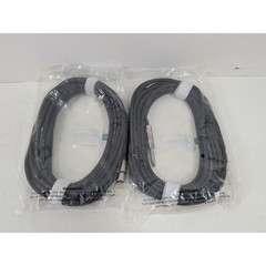 GLS Audio 25ft Mic Cable XLR Female to 1/4 Inch TS Mono Black 2 Pack SVC676S-02H