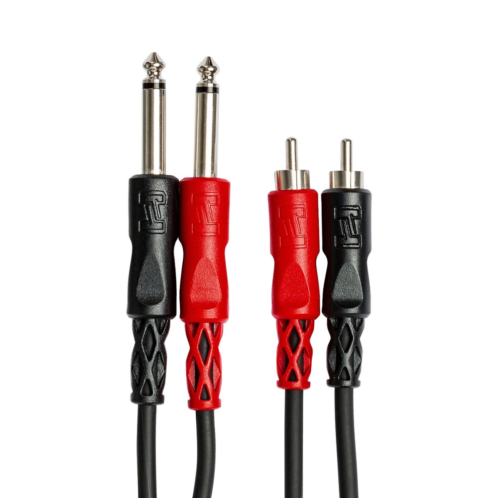 Hosa CPR-202 Stereo Interconnect Dual 1/4″ TS to Dual RCA Patch Cable, 2m