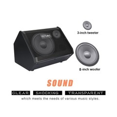 COOLMUSIC Drum Amplifier 50W, Electric Drum Speaker Keyboard Amp, OTG Recordi…