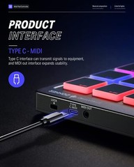 Donner DPD-16 STARRYPAD USB MIDI Keyboard Pad Beat Maker With Fader Drum Machine