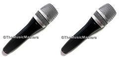 (2) Professional Style Handheld Karaoke DJ Band PA Vocal MICROPHONE Case & Cable