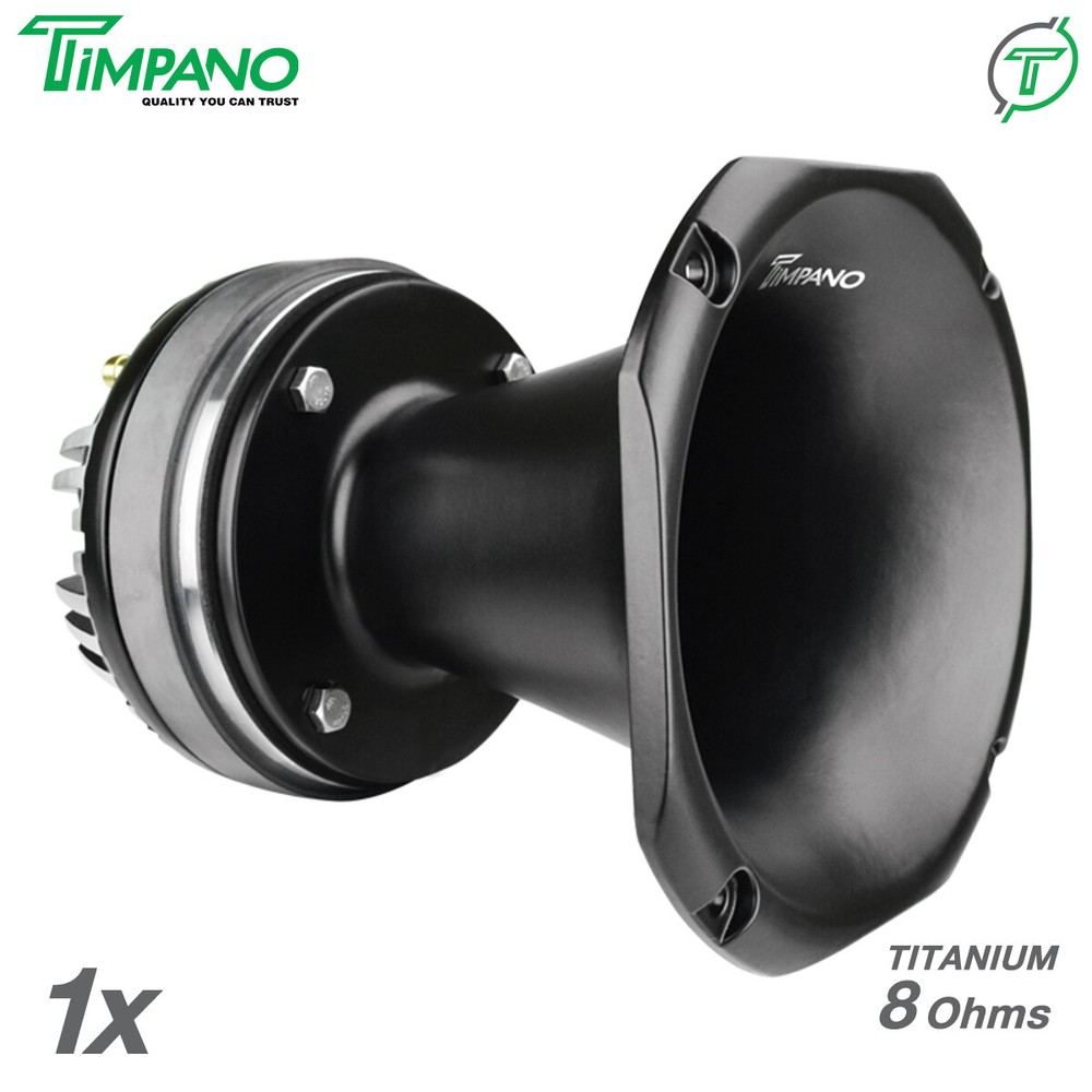1x Timpano TPT-DH2000 PRO Titanium Driver with 2″ Aluminum Exit PRO Horn 450W