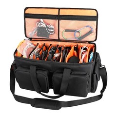 Saviour DJ Cable File Bag, Detachable Padded Bottom and Dividers, Travel Gig Bag