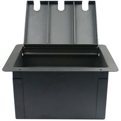 Recessed stage floor pocket box with 8 XLR female mic jacks connector AC outlet