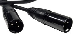 Right Angle Female XLR to Straight Male XLR Plug Cable, 3-Pin to 3-Pin, 2 Pack