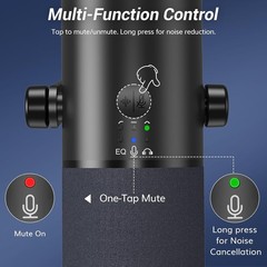 Cardioid USB/XLR Microphone for Podcasters – AI Noise Reduction & Volume Control