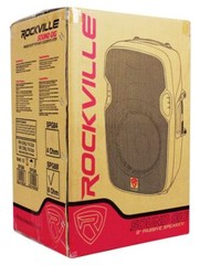 2) Rockville SPG88 8“ 800W 8 Ohm PA Speakers ABS Cabinet+RPA4 1000w Amplifier