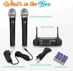 -PRO Professional Wireless Microphone System – Dual UHF Band, Wireless, Handheld