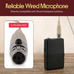 PRO On-Ear Omnidirectional Wireless Headset Microphone – Beige Skin Tone