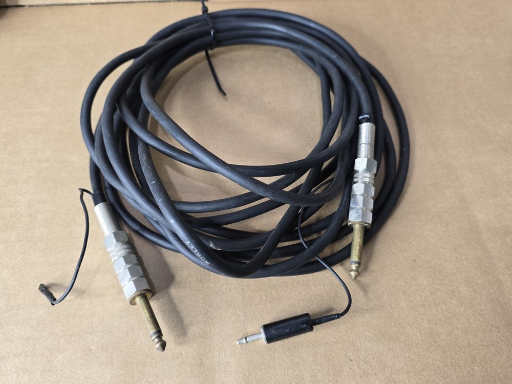 20′ Foot Morley Instrument Cable From The 1970s Vintage w/ Grounding 70s