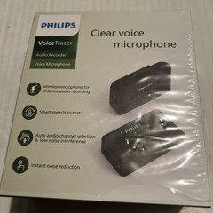 Philips VoiceTracer Wireless Lavalier Microphone VTR7700 1RX+1TX Audio Recorder